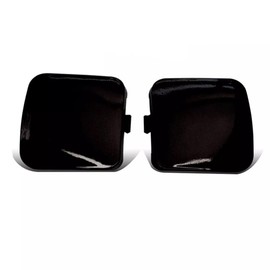 2Pcs Right + Left Side Front Bumper Tow Hook Eye Cover Cap for Toyota RAV4 2009 2010 2011 2012 (Black)
