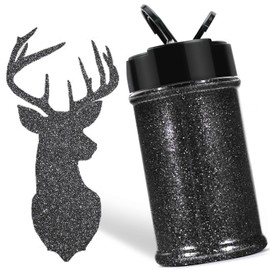 HTVRONT Black Glitter Powder - 50g/1.76oz Ultra Fine, Portable for Resin, Nails, Tumblers, Ornaments, Makeup, Body Glitter Dust Bulk Shaker Jar