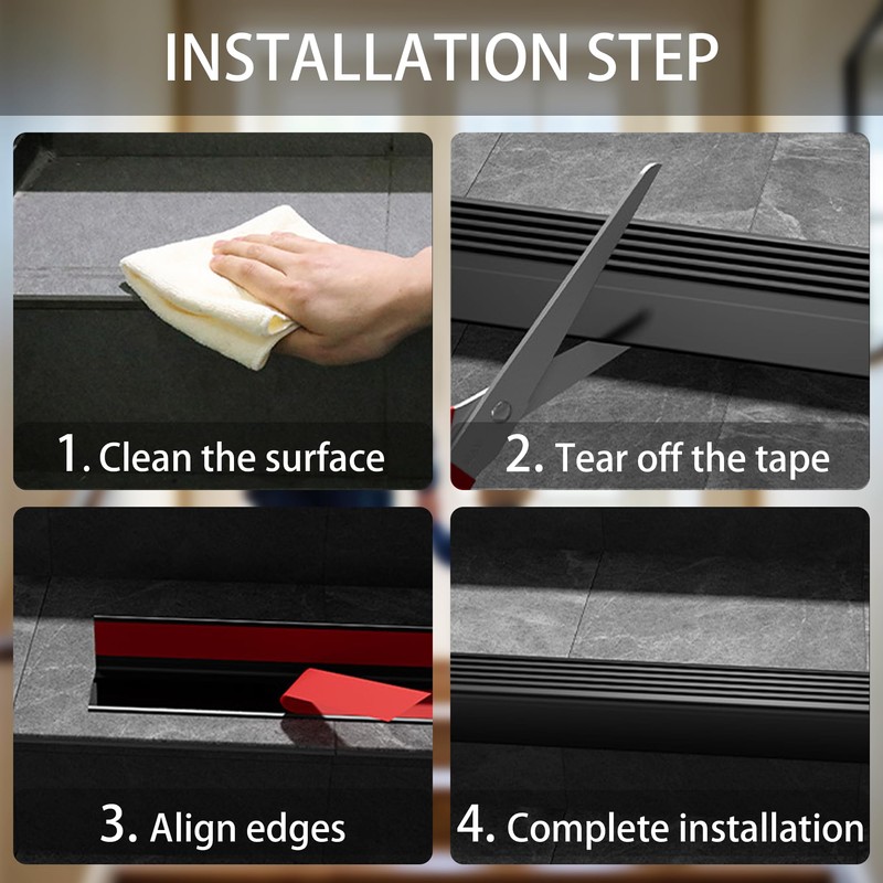 Vinyl Stair Nosing, Stair Edge Trim, Stair Edge Protector, Non-Slip