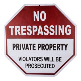 dojune-No Trespassing Sign, Private Property, 12x12 Octagon Shaped Rust Novelty Stop Sign