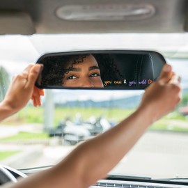 3X You can & You Will Car Mirror Decal, Rearview Mirror Decal, Car Mirror Accessories, Rearview Mirror Accessories, Car Decals for Women, Cute Car Stickers, Car Decal Stickers