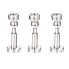 3PCS Soft-Catch Magnetic Door Holder Magnetic Doorstops Stainless Steel Wall Mount Door Stop, Decorative Magnet Door Stop - Floor or Wall Mounted