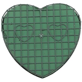 HEALLILY Flower Foam with Suction Cup, Brick Wet Foam Heart Flower Clay for Crafts, Peg Brick for DIY Flower Arrangements, Birthday, Wedding, Car Decoration, Green, 30 cm