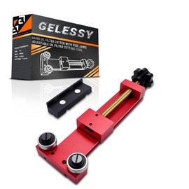Gelessy 66490 Oil Filter Cutter with Vise Jaws, Adjustable Oil Filter Cutting Tool Fits Filters Up to 5-1/2", Cut Range 1-3/4" to 5-3/4", Red