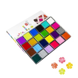 Sicheii 24 Colors Ink Pads for Rubber Stamps, Rainbow Finger Ink Pads, Washable Stamp Ink Pad for Wood Paper Fabric, Colored Ink Pads for Stamping, Embossing Craft Ink Pad Stamps Partner DIY Color