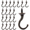 Fippy 20PCS Vintage Screw in Hooks Antique Carving Cup Hook
