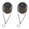 2pcs Outdoor Hanging Solar Lanterns IP65 Waterproof Solar Wrought Iron