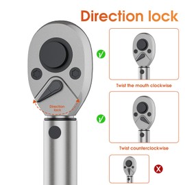 DSBYKJ 17 Piece Small Torque Wrench Set (5-30nm), 1/4" Drive Click, 72 Teeth Bidirectional Torque Wrench, Professional Tool Set For Bicycles And Motorcycles