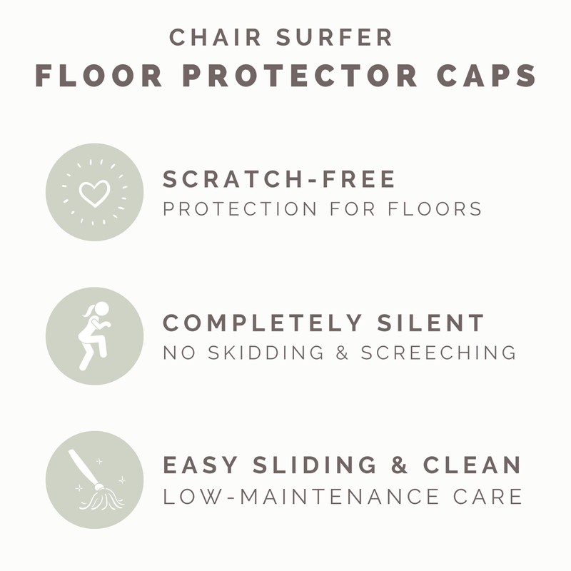 Chair Leg Caps Floor Protectors - (Pipe/16 Piece Set) Extra