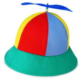 Aomig Propeller Hat, Colourful Propeller Hat, Helicopter Hat, Propeller Cap, Helicopter Cap, Fisherman Hat, Party Hat for Adults, Cotton