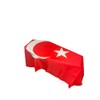 Flagtex Turkish Flag Casket Cover - Durable Turkey Flag Coffin