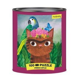 Puz 100 Tin Artsy Cats Frida Catlo