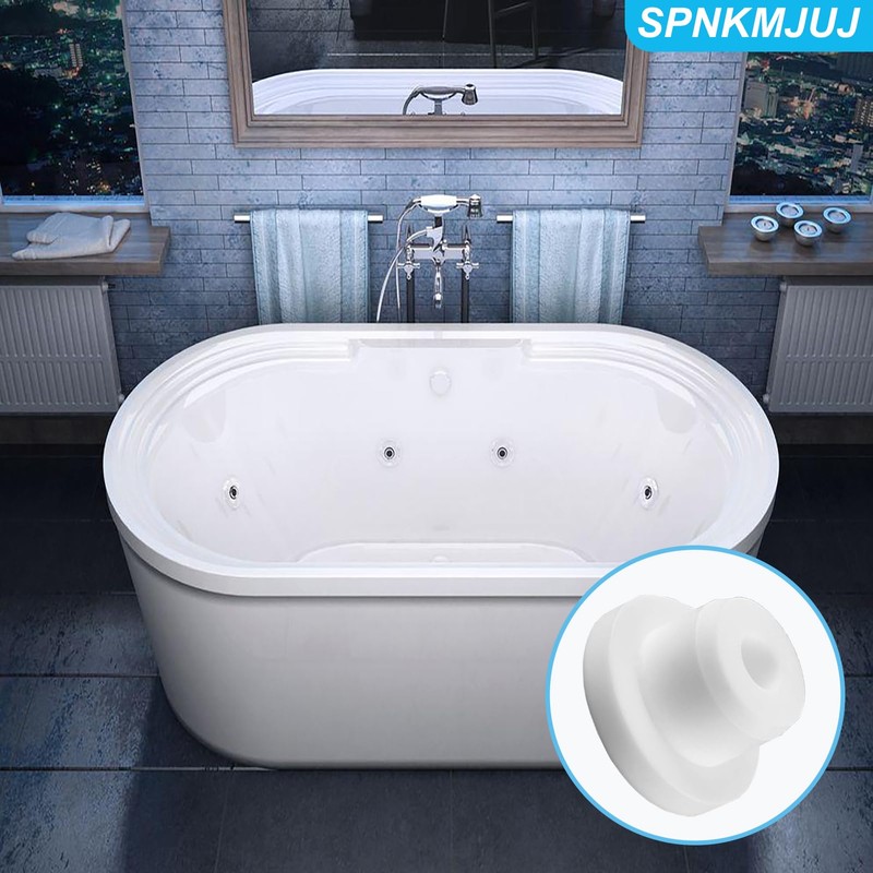 24 PCS Bathtub Jet Covers Silicone Hole Plug White Tube