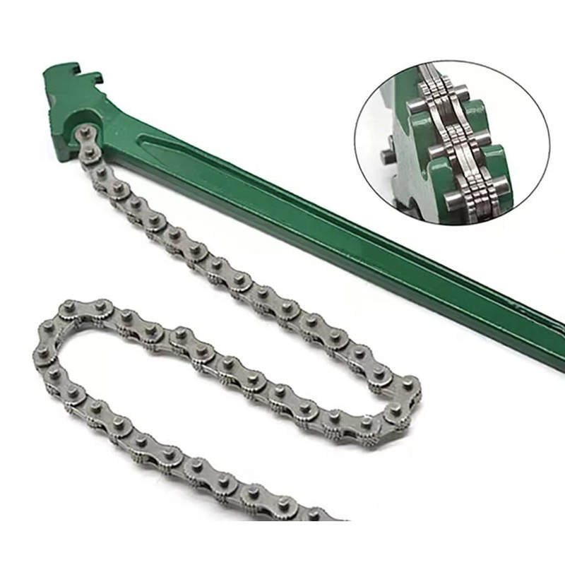 24 Inch Large Heavy-Duty Ratcheting Chain Wrench Adjustable Oil Filter