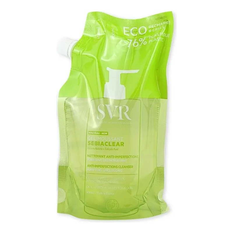 SVR Sebiaclear Gel Limpiador Facial 400ml Piel Mixta Grasa Acné