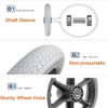 A pair of 12 inch wheels, solid PU wheels, wheelchair