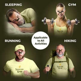 Nasal Strips for Snoring - Nasal Strips for Sleeping - Nose Strips for Breathing | Athletic Nasal Strips | Wide Body | Oil & Sweat Proof Adhesive | Extra Strength| Size Fits All (60 Ct) USA Brand