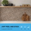Bainley Hexagon Peel and Stick Backsplash, 10-Sheet Peel and Stick