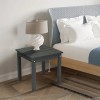 Dark Grey Square HDPE Adirondack Side Table Weather Resistant Small