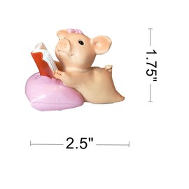 Gemmia Book Lover Reading Statue- Love Study Pig Lady