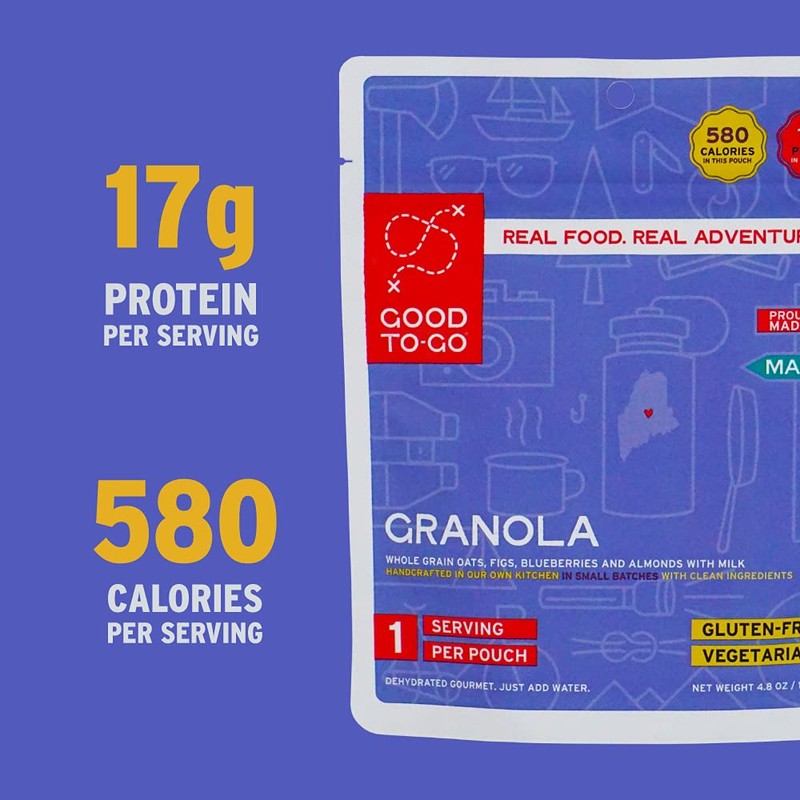 GOOD TO-GO Granola | Camping Food, Backpacking Food (6-Pack of