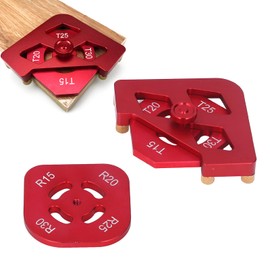 Corner Processing Jig Kit for Trimmers, Woodpecker Angle Jig Template, R/T Angle Processing Template, Aluminum Alloy, Corner Jig for Trimmer Router Table Bits, Woodworking Tool,