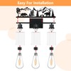 MLGB Rustic Farmhouse 3-Light Bathroom Vanity Light with Bear &