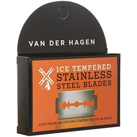Van Der Hagen Stainless Steel Razor Blades, 5 Count (Pack of 1)