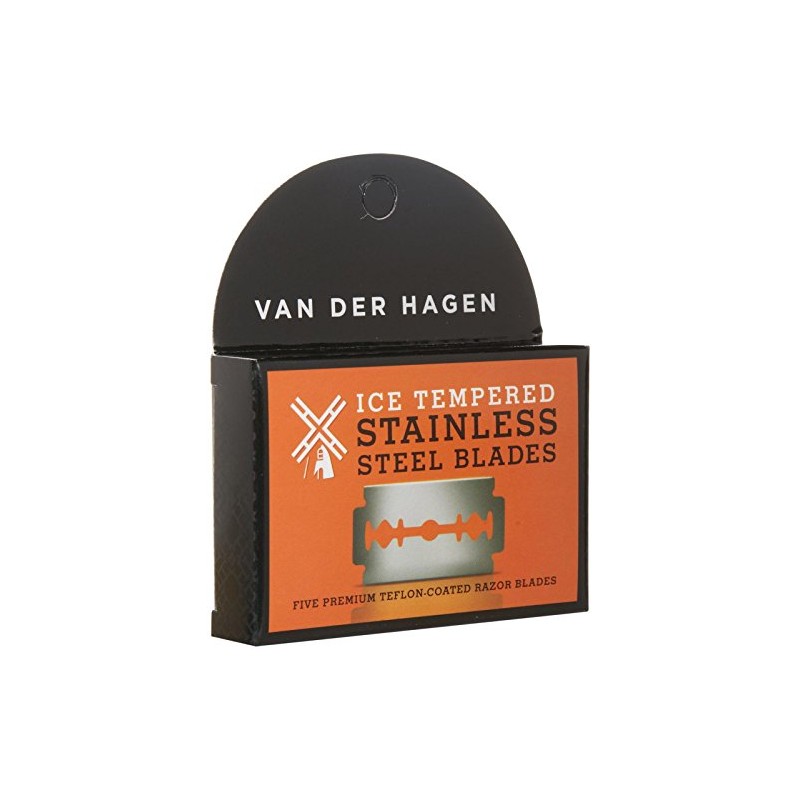 Van Der Hagen Stainless Steel Razor Blades, 5 Count (Pack