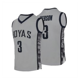 AIFFEE Men's #3 Ivenson Basketball Jersey S-XXXL Gray, 90s Hip Hop Clothing,Stitched Letters and Numbers (M)