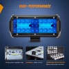 Nilight 6.5" LED Light Pod Blue Triple Row 2PCS 120W
