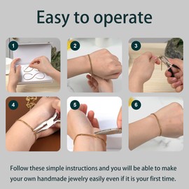 Kwkppz Permanent Bracelet Kit – 4 Pcs Locking Heart Clasp DIY Bracelet Set for Couples, Friendship, and Family – Unique Gift for Anniversary, Valentine's Day, Birthday – His & Hers Matching Jewelry