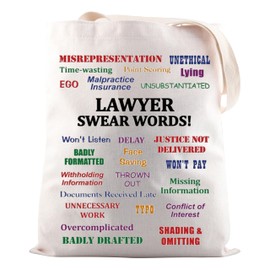 Paralegal Gift Lawyer Swear Words Tote Bag Legal Terms Gift Judge Gift (Lawyer Swear Words CA Tote Bag)