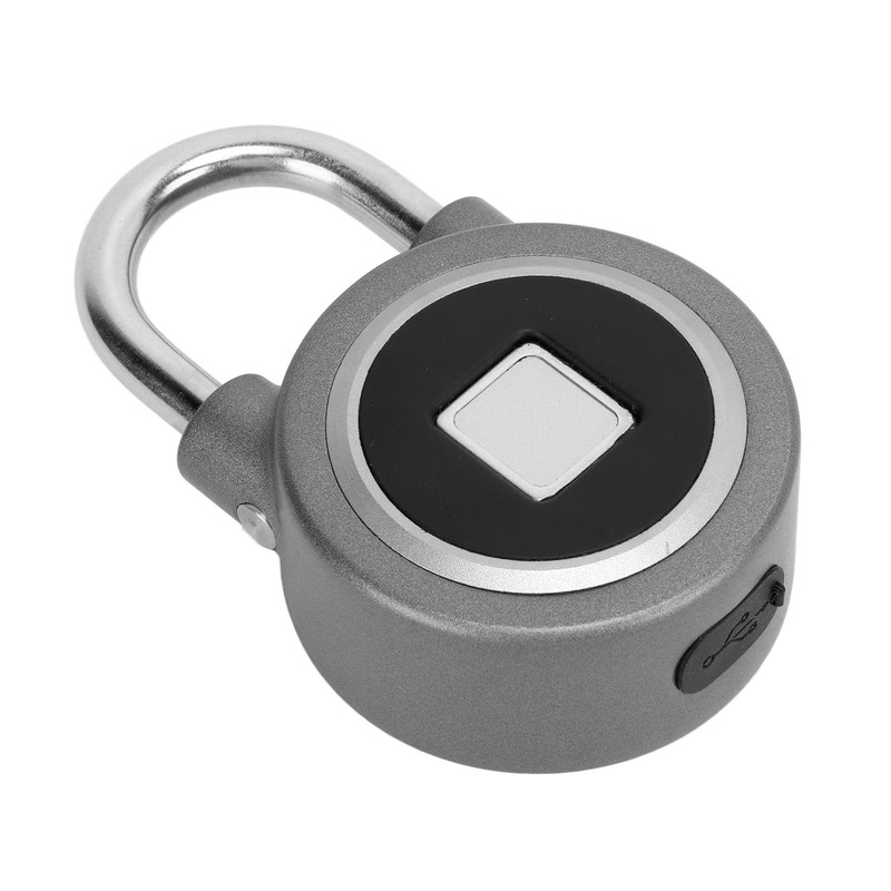 Fingerprint Padlock USB Charging Remote Authorization Unlocking Lock for Gym