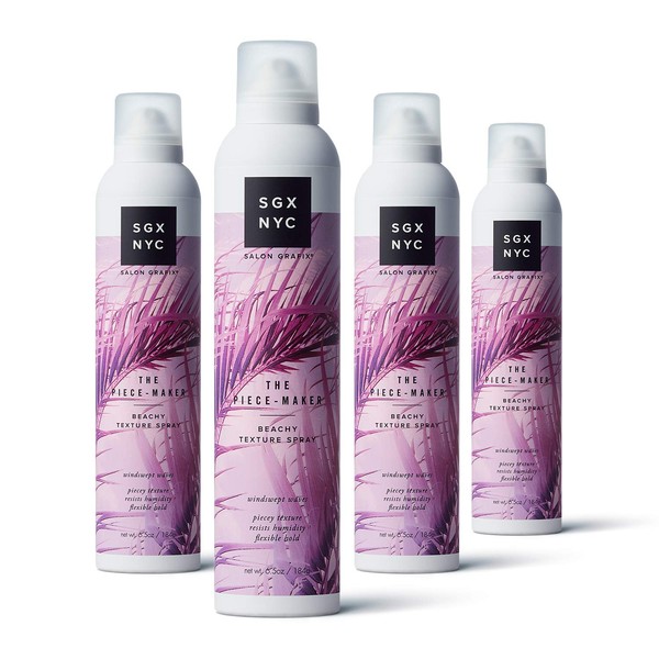 SGX NYC, The Piece-Maker, Beachy Texture Spray for Breezy Waves (6.5 Ounce) (4 Pack)