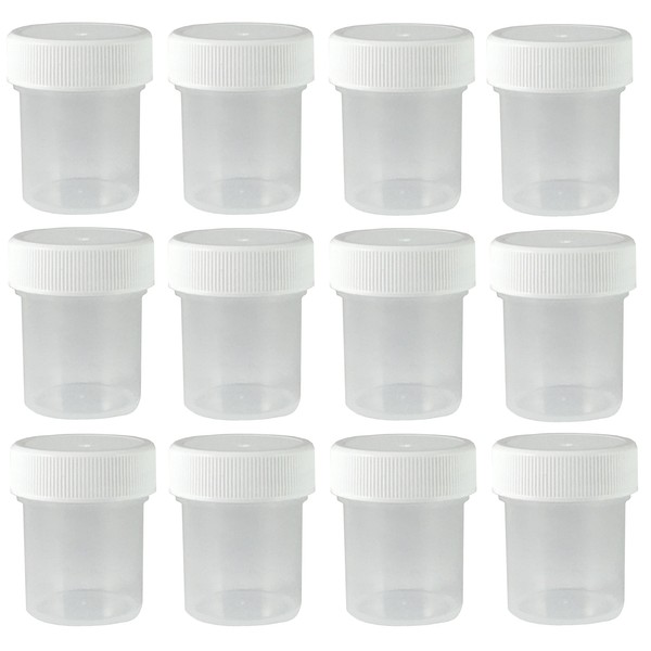 1/2 oz Clear Plastic Jars, Travel Jars, Cosmetic Jars, Clear PP Plastic Bottle with Lid - 12 pack
