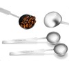 AOYEGIC 2 Stück Edelstahl Messlöffel,Kaffeedosierlöffel mit Langer Griff für Abmessen