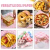 100 PCS Dry Waxed Deli Paper Sheets, 12x12 inch Sandwich