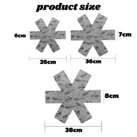 9 PCS Non Woven Non Stick Pot Bottom Protection Mat, Thermal Insulation and Easy to Clean Printed Felt Pot Mat, Absorbent Meal Mat with 3 Different Sizes