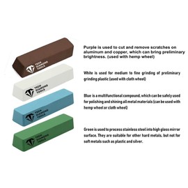 TechDiamondTools Polishing Kit of 4 Aluminum Oxide Compounds TechDiamondTools Polishing Set of 4 Bricks for Processing, Polishing, Cutting, Removing Scratches on Metals, Stainless Steel, Plastic