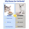 4 Pack Cat Food Bowl Whisker Friendly,Anti Whisker Fatigue Cat
