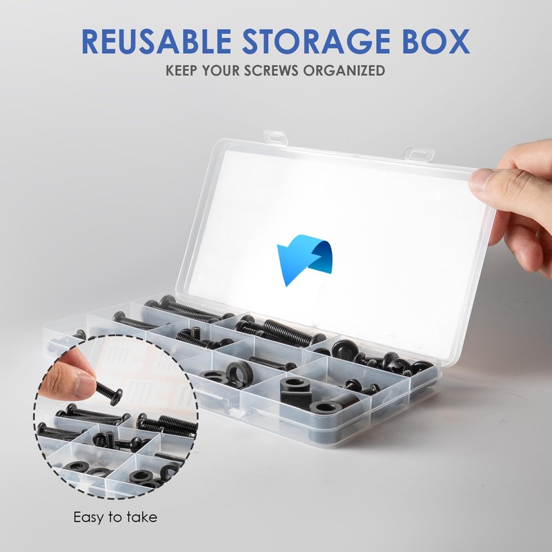 68pcs TV Mounting Screws Kit, M4/M5/M6/M8 VESA Screws, Spacers &