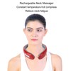 Wireless Pulse Neck Massager 6 Modes 9 Strengths Rechargeable Heating