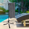 Sinyzope Pool Outdoor Towel Rack, Metal Heavy Duty Never Tilt