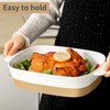 Hasense Ceramic Baking Dish with Handle, Deep Lasagna Pan and