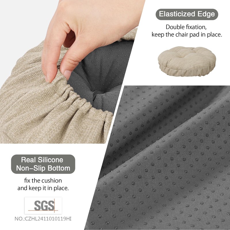 baibu Set of 2 Stool Covers Round, Super Soft Round