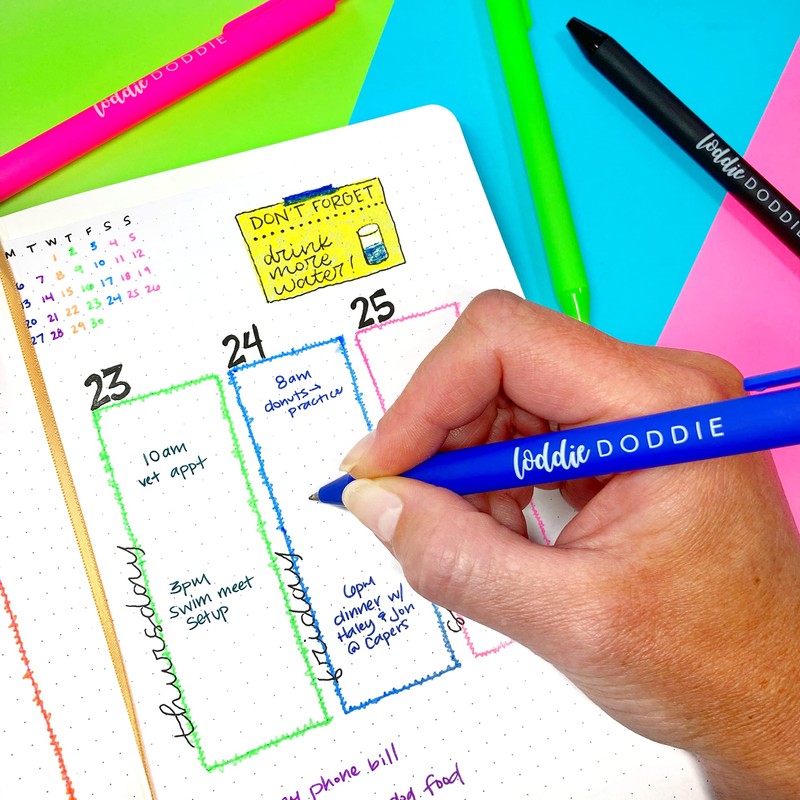 Loddie Doddie Retractable Gel Pens with Satin Barrel - Fine