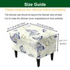 CRFATOP Ottoman Chair Cover Large Ottoman Chair Slipcovers Printed Rectangle