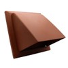 Kair Terracotta Cowled Outlet Grille 183mm External Dimension Wall Vent