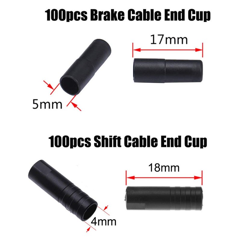 Saipor 200pcs Bike Derailleur Shift and Brake Wire Cable Housing